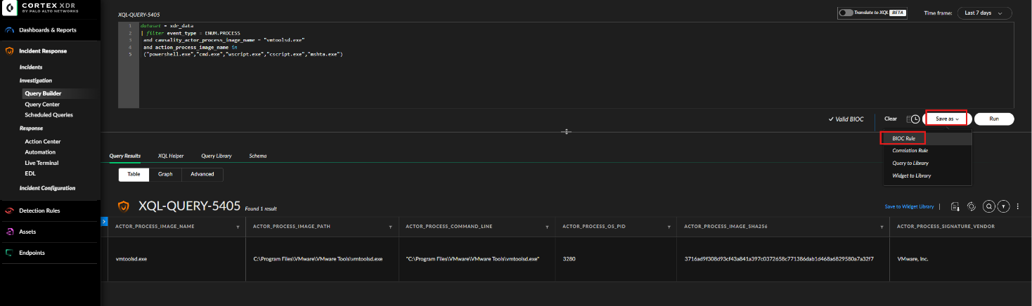 Cortex XDR vmtoolsd — figure 2