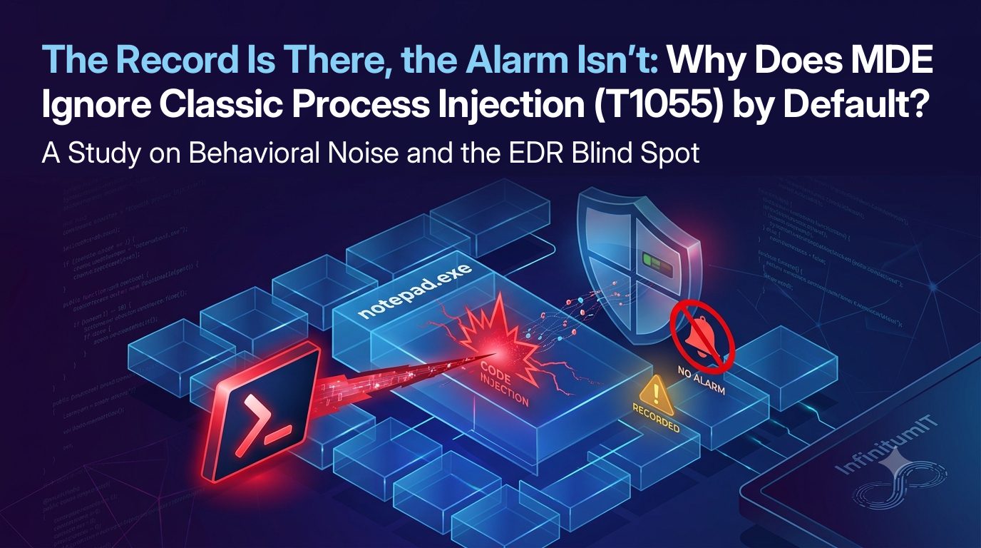 The Record Is There, the Alarm Isn't: Why Does MDE Ignore Classic Process Injection (T1055) by Default?